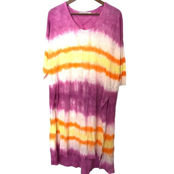 NWT Free People Pomona Tunic Cover-Up Wild Bloom Linen Cotton Blend Tiny Flaw - Picture 1 of 10